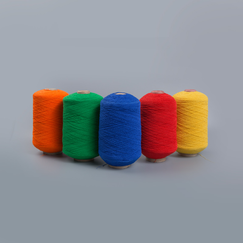 Colored Polyester Rubber Elastic Yarn For Textile Use